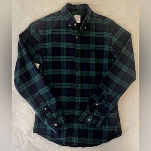 J. Crew Men’s Blackwatch Plaid Flannel Shirt